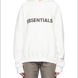 White Pullover Essentials Hoodie (authentic)